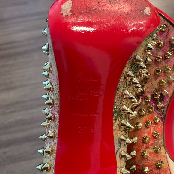 Christian Louboutin Multi Color Follies Spiked - Picture 6 of 6